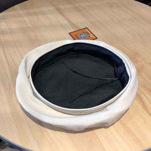 Fashion bright color vintage women leather beret