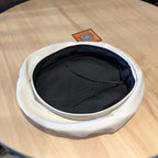 Fashion bright color vintage women leather beret