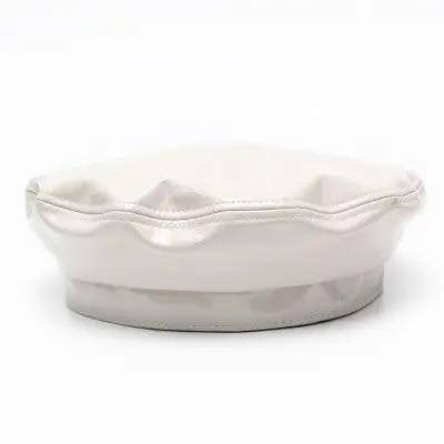 Fashion bright color vintage women leather beret