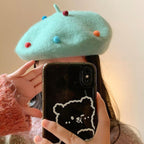 Sugar bean little ball woolen women beret hat