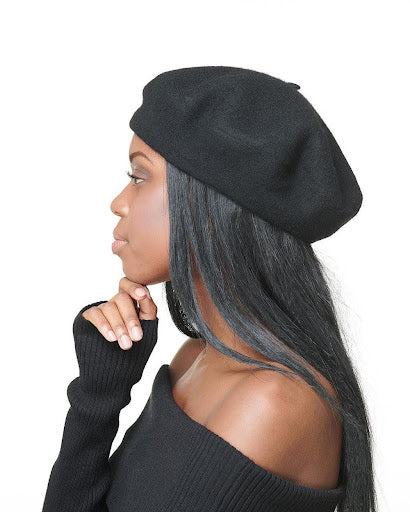 Elegant women wool plain beret cap