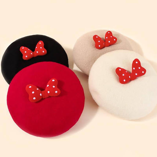 Stylish Kids Bowtie Beret