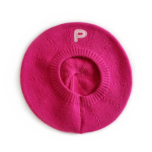 Popular baby knitted woolen letter berets