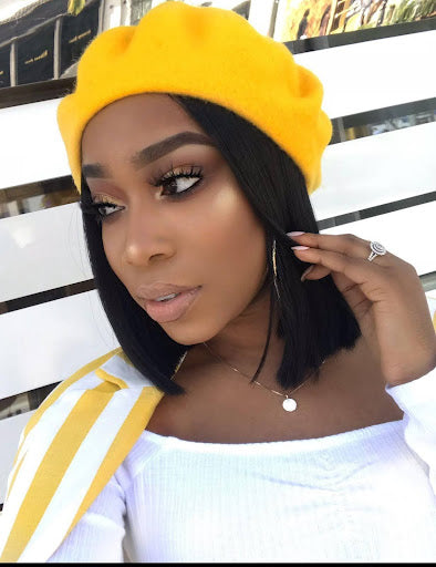 Elegant women wool plain beret cap