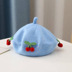 Trendy Cute cherry knitted beret
